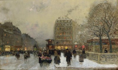 Paris Street Scene by Luigi Loir